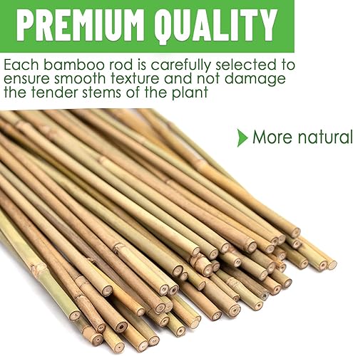 Miniatura 2 de POLIUMB Estacas para plantas verdes, estacas de madera para plantas de jardín, estacas de madera resistentes para soporte de plantas florales, palos