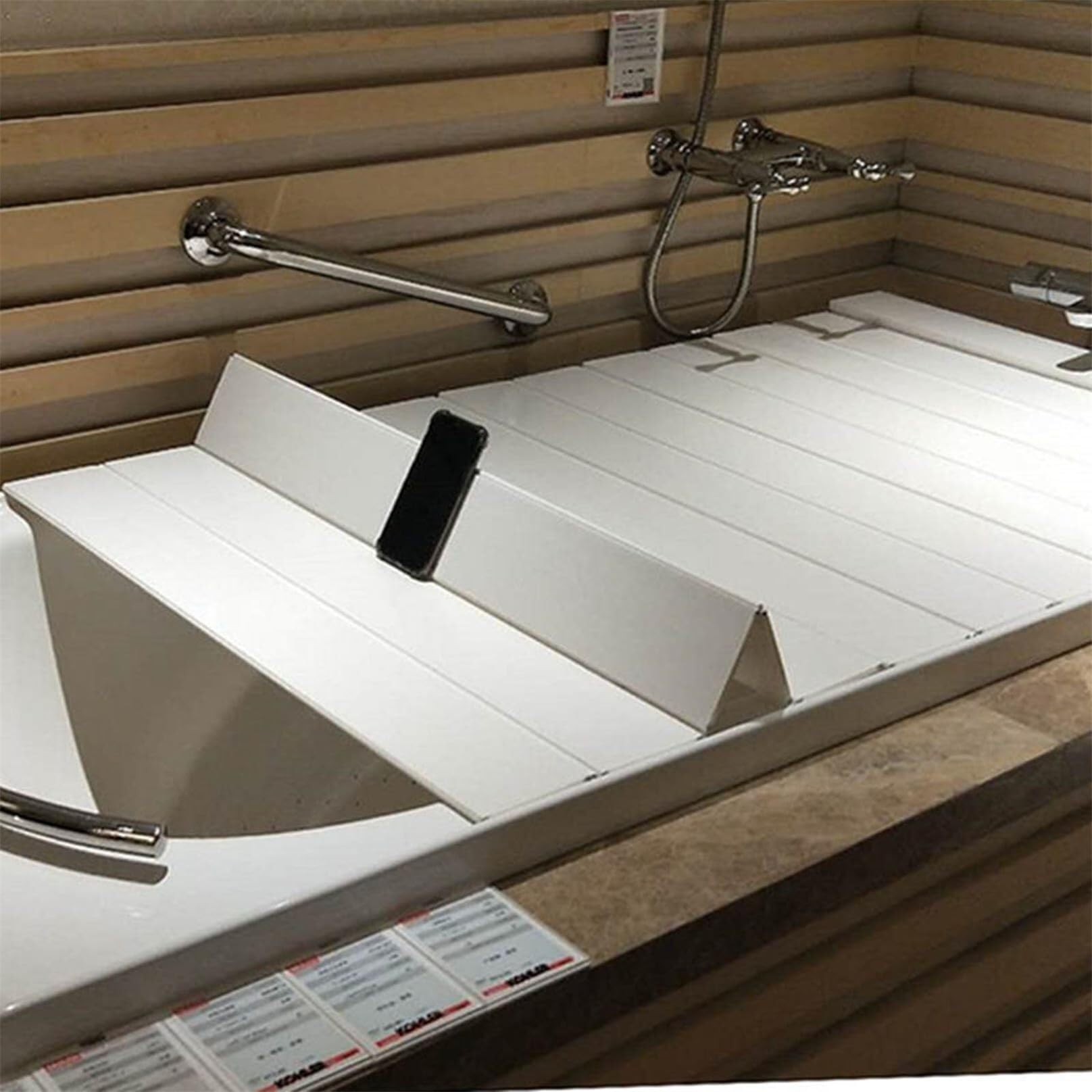 Faltbare PVC-Badewannenmatte – wasserdichtes Badewannentablett für Zuhause Badezimmer & Spa-Erlebnis (139 x 75 cm) – langlebiges, rutschfestes Design für Entspannung und Komfort