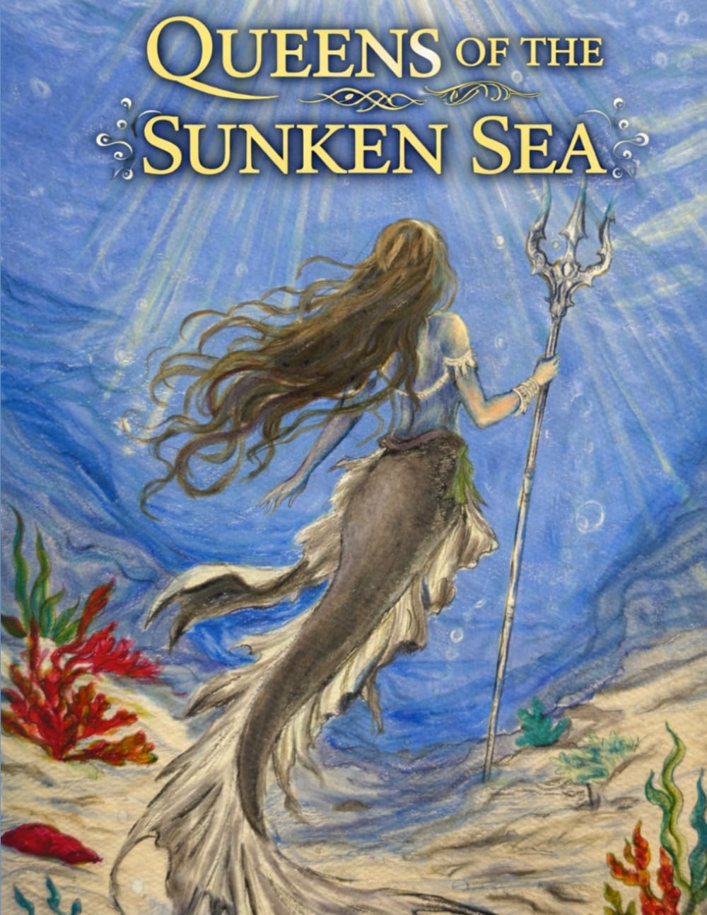 Queens of the Sunken Sea: An Intricate Mermaid Fantasy Coloring Book
