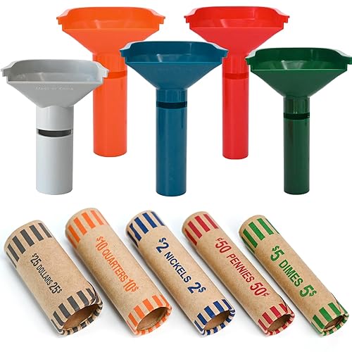 L LIKED 30 Assorted Preformed Coin Wrappers & 5 Coin