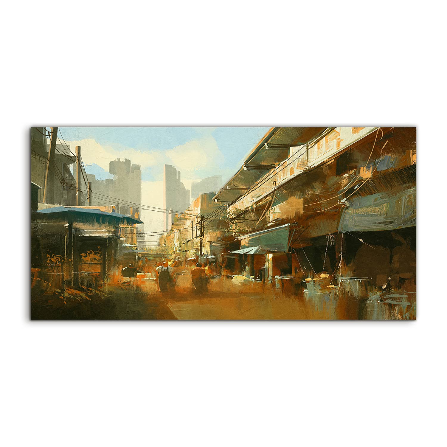 Art mural en verre trempé Coloray 100x50cm tableau de salon - 8
