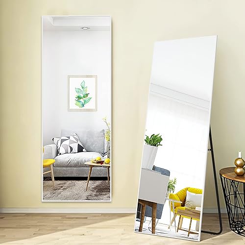 NicBex Espejo de longitud completa marco de aleación de aluminio de 65 x 22 espejo de pared grande espejo de tocador espejo de dormitorio espejo de