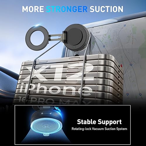 Miniatura 4 de Soporte de teléfono para automóvil Magsafe [succión más fuerte y magnético] Soporte de teléfono de coche ajustable de 360°, soporte de teléfono