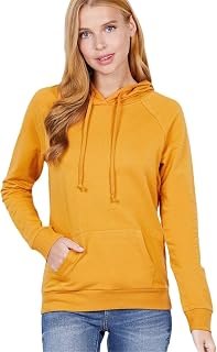 Shop & Buy French Terry Pullover Hoodie Mustard