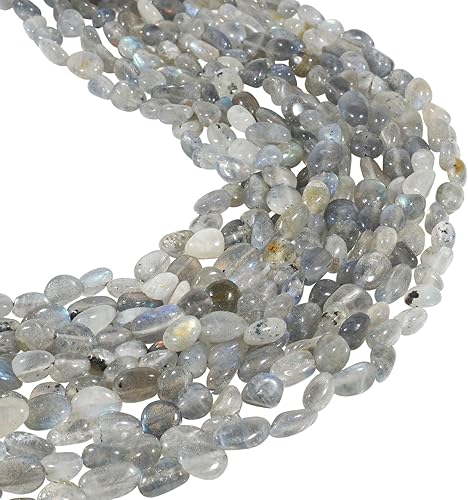 Miniatura 4 de Cuentas sueltas de jade natural de Australia de 0.394 a 0.394 pulgadas para la fabricación de joyas, cuentas de cristal de guijarro irregulares