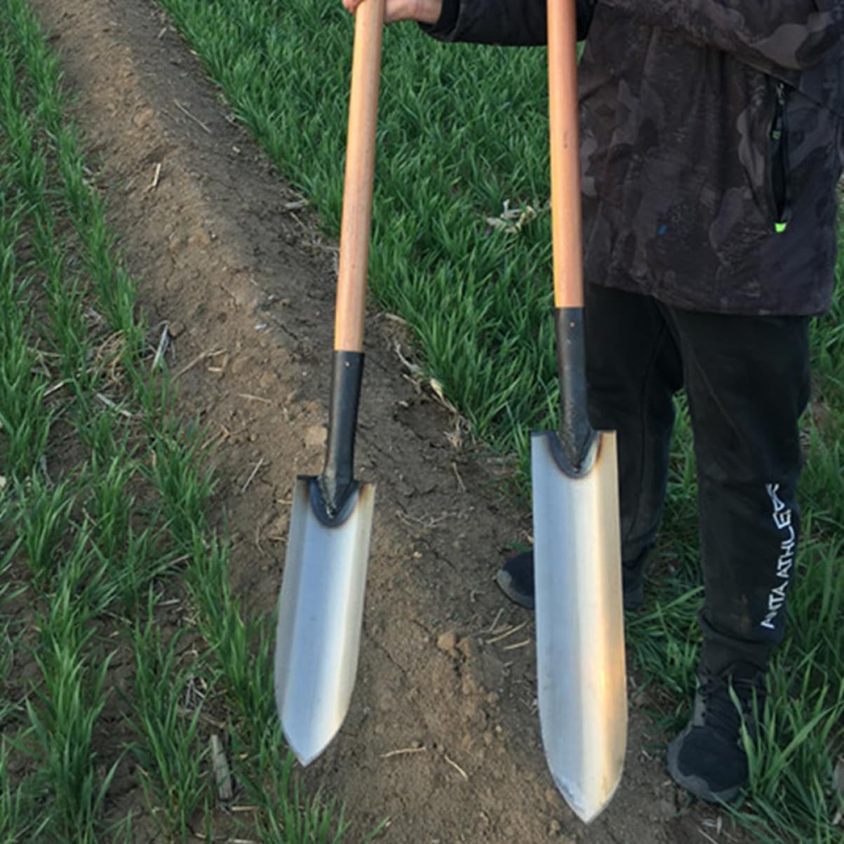 Gartenpflanzspaten aus Stahl für Pflanzen und Blumen, Silber