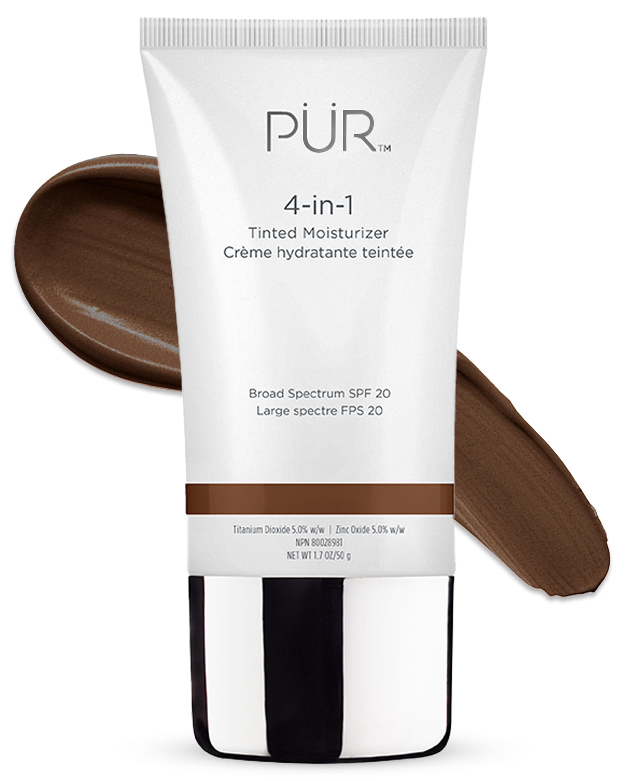 P R MINERALS 4-in-1 Tinted Moisturizer With SPF 20 - Hydrating Face Moisturizer Primer Foundation With Shea Butter