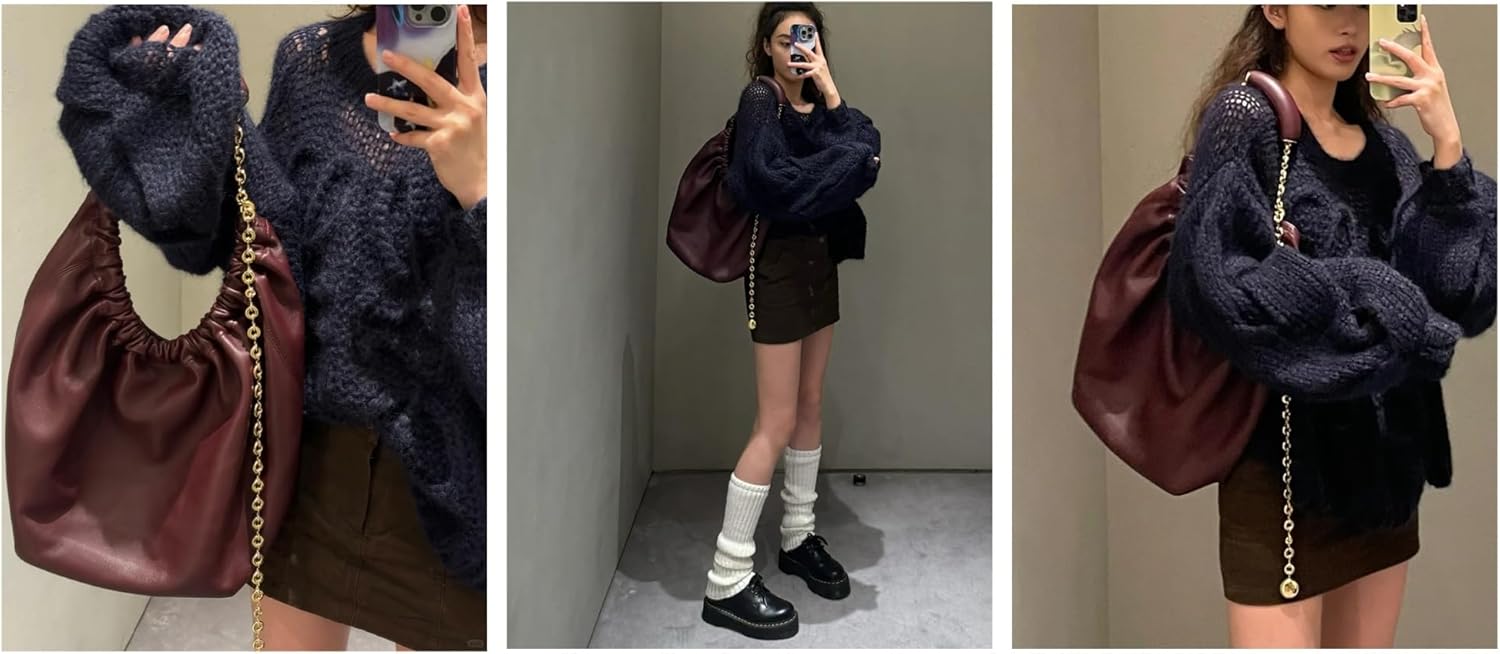 Leather Handbag for Women | Fashion Top Handle Tote | Lightweight Soft Shoulder Bag | Casual Premium Crossbody Purse