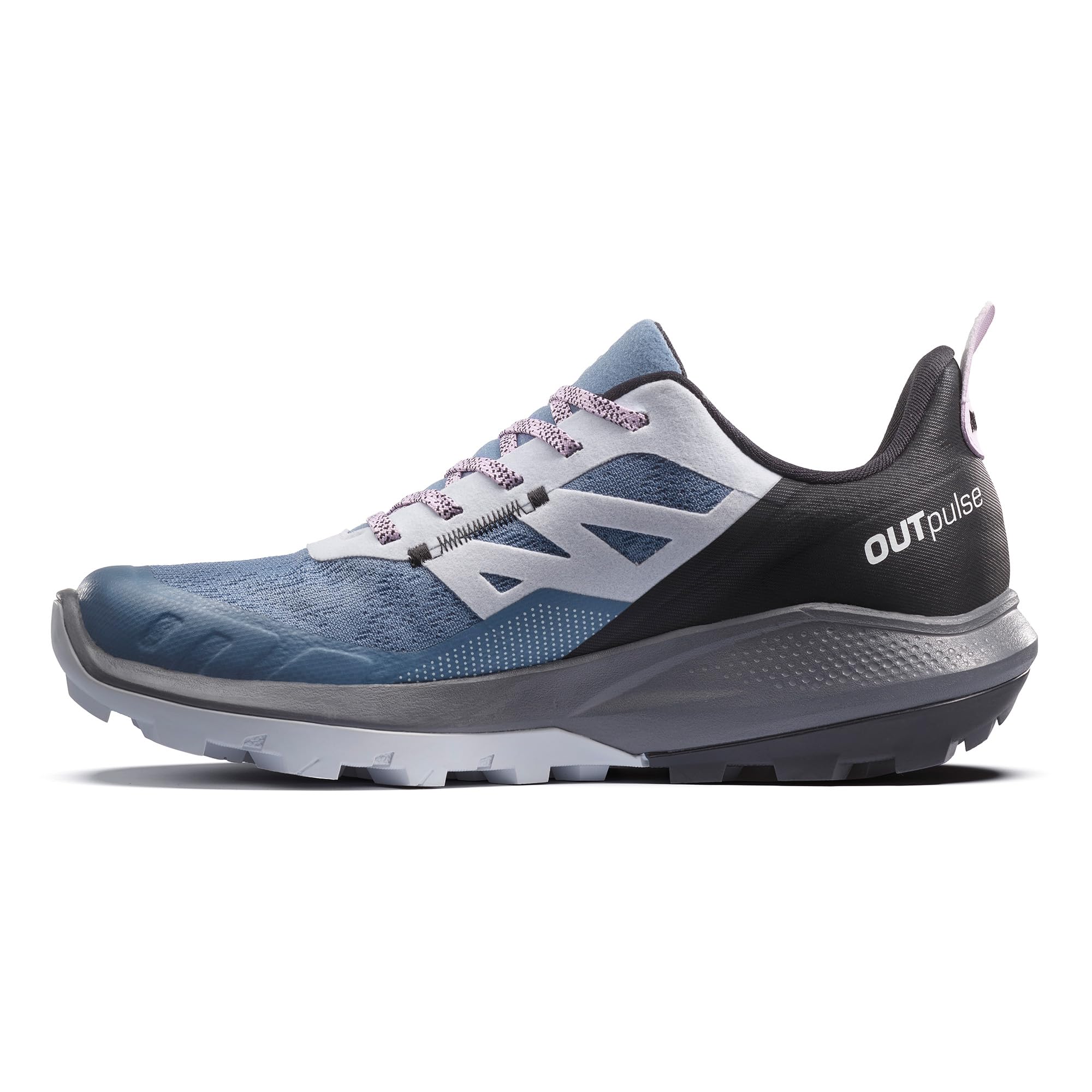 Salomon Women’s Outpulse Gore-Tex Neutral Hiking Shoes - China Blue/Arctic Ice/Orchid Bloom - 10.5