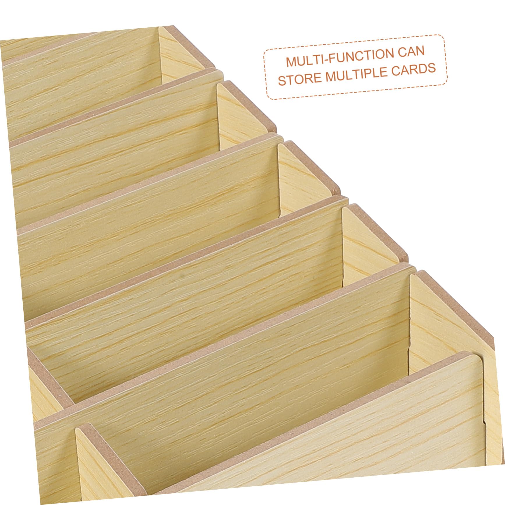 Caja de Almacenamiento para Madera Organizador Portátil de Compartimentos Estuche Compacto y Ligero para Clasificar y Proteger Tarjetas