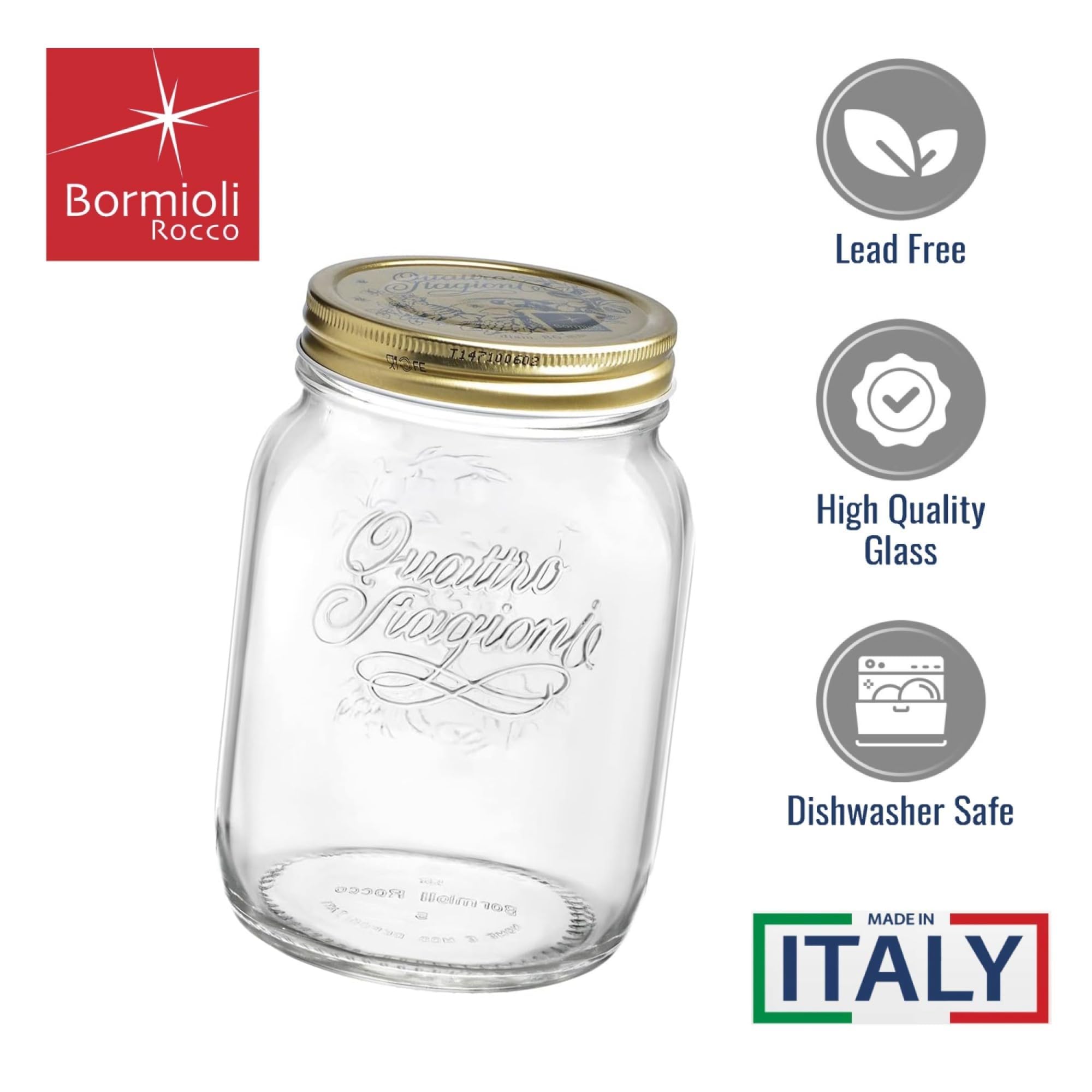 Bormioli Rocco Quattro Stagioni Słoik, Szkło, Wielobarwny