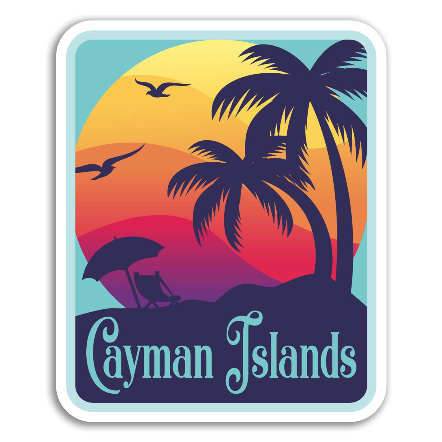 2 x 10cm Cayman Islands Vinyl Stickers - Travel Sticker Laptop Luggage #18165 (10cm Tall)