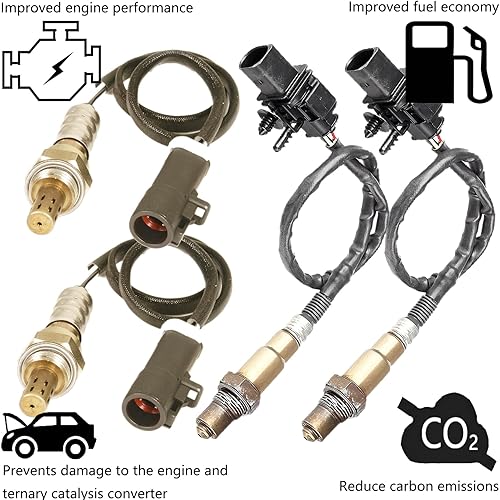 Miniatura 4 de YWIM 2 pares de sensores de oxígeno ascendente y descendente compatibles con Ford E-150 Van,E-250 Van,E-350 Super Duty,Expedition 4.6L 5.4L 4 piezas
