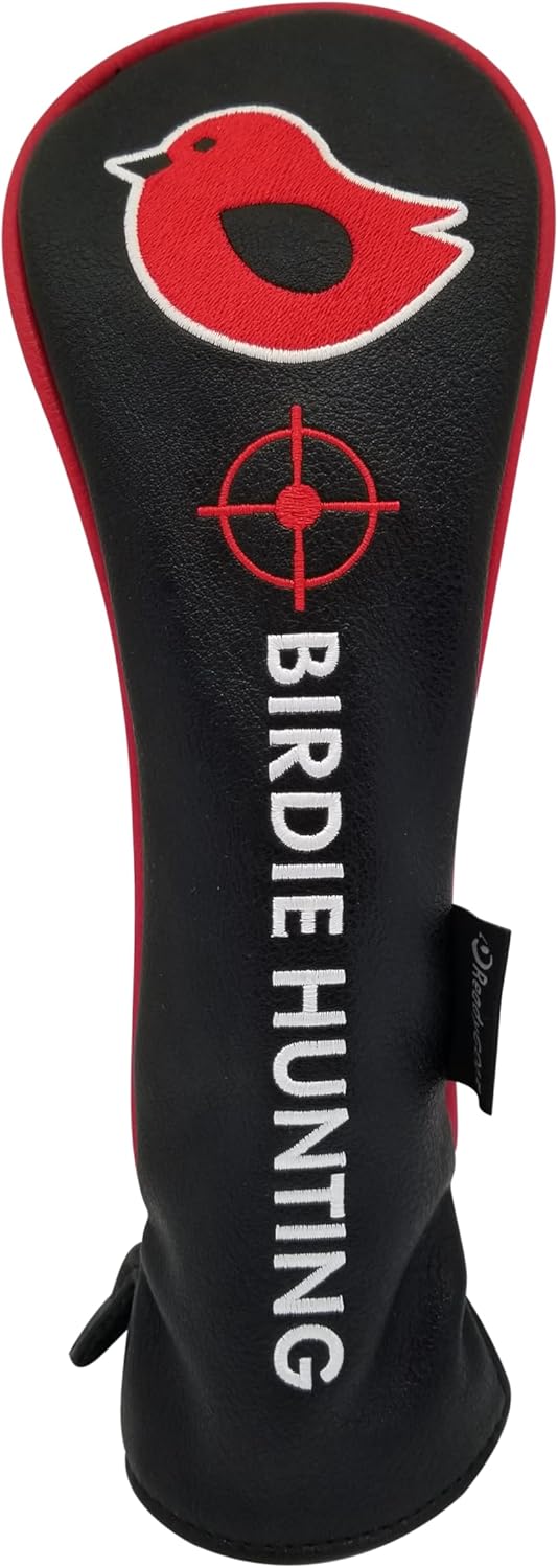 Birdie Hunting Embroidered Hybrid Headcover - Red by ReadyGOLF