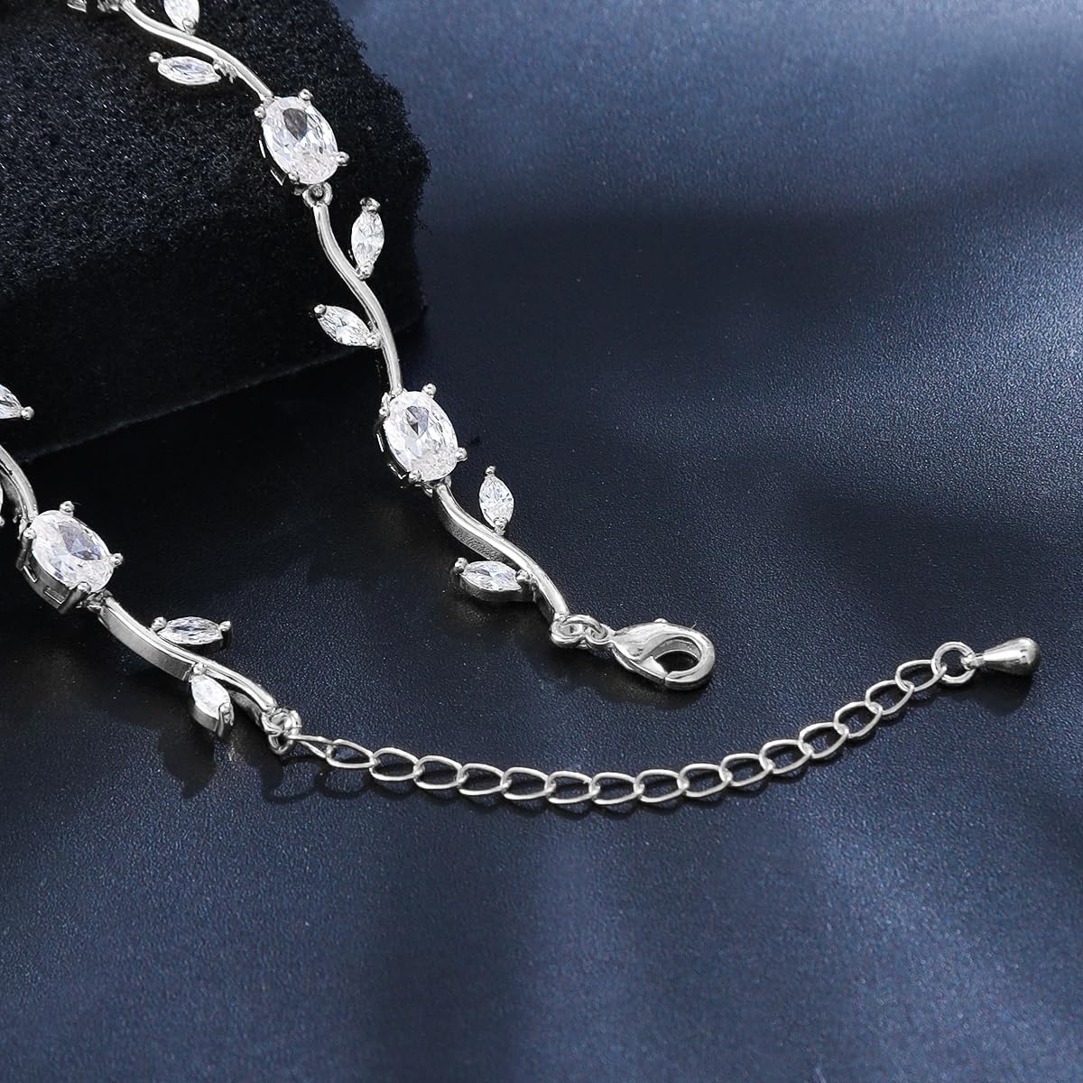 Gold/White Gold/Rose Gold Plated Cubic Zirconia Tennis Bracelets for Women Adjustable Dainty Rose Flower Wedding Brides Bracelets For Party Prom - Image 7