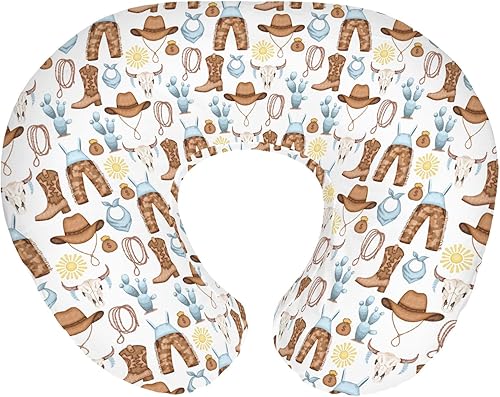 Miniatura 15 de Lindas fundas de almohada de lactancia rosa para niñas, vaqueras occidentales, caballo, cactus, montaña, puesta de sol, fundas para almohadas de