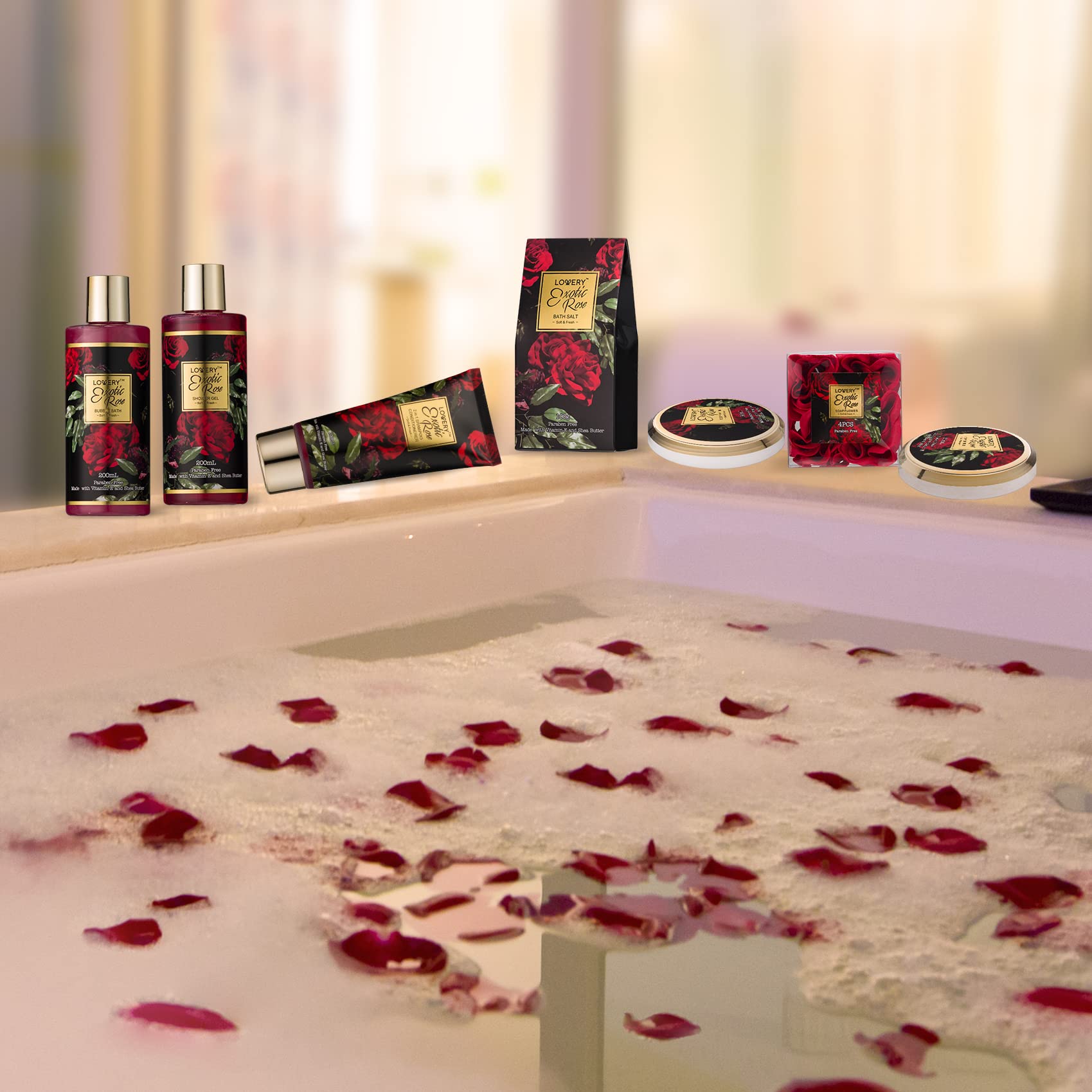 Lovery 17-Piece Bath and Body Gift Set, Home Spa Basket