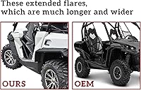 Vista 2 de SAUTVS Guardabarros extendidos para guardabarros con aletas de barro XXL más anchas para Can-Am Commander & Commander Max 800 1000 2011-2020