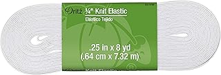 Dritz 1/4", 8-Yards Long, White Knit Elastic