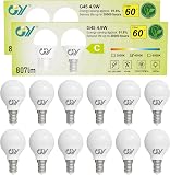 GY Ampoule LED E14 4,9W équivalent 60W, 807 Lumens 4000K Blanc Neutre,G45 Ampoule E14 Led Efficacité Energétique, Non-Dimmable, Lot de 12 - 1