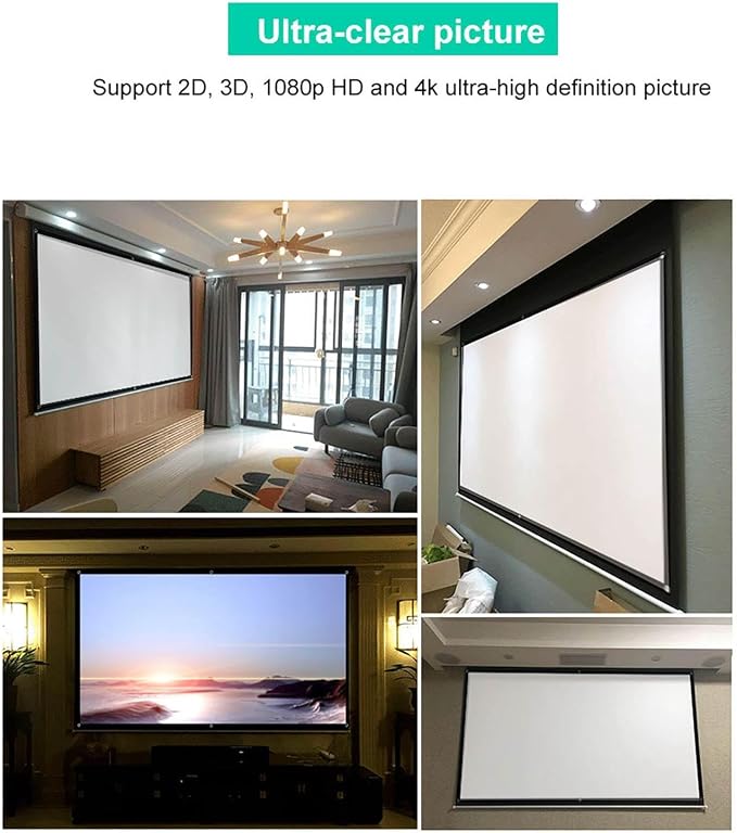 Pantalla de proyector portátil 84 pulgadas 16:9 HD miniatura 3