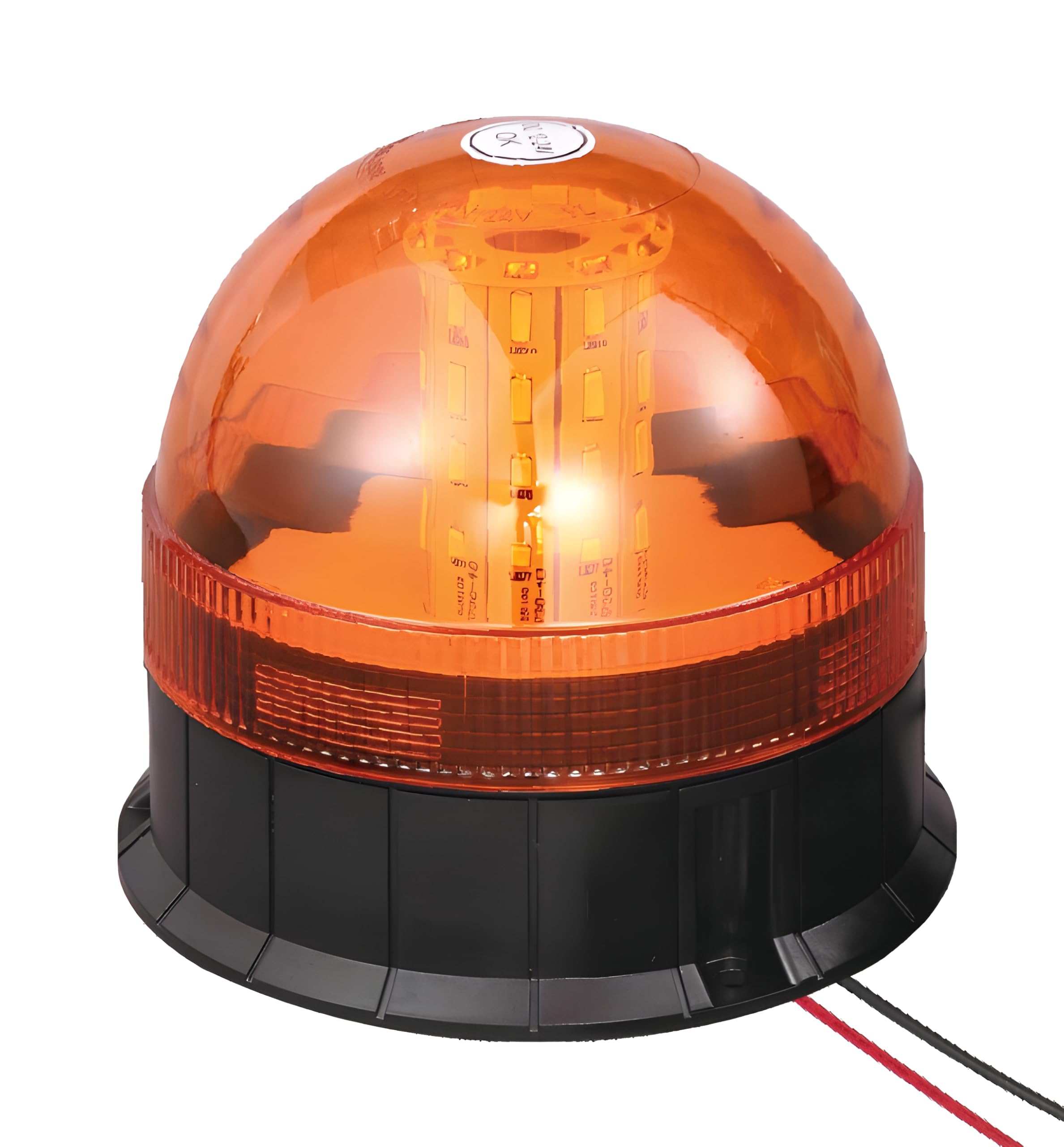 Maypole 12/24V 40x3W LED Amber Flashing Warning Beacon 3 Bolt Fixing for Vans, Tractors, Recovery Vehicles, Forklifts