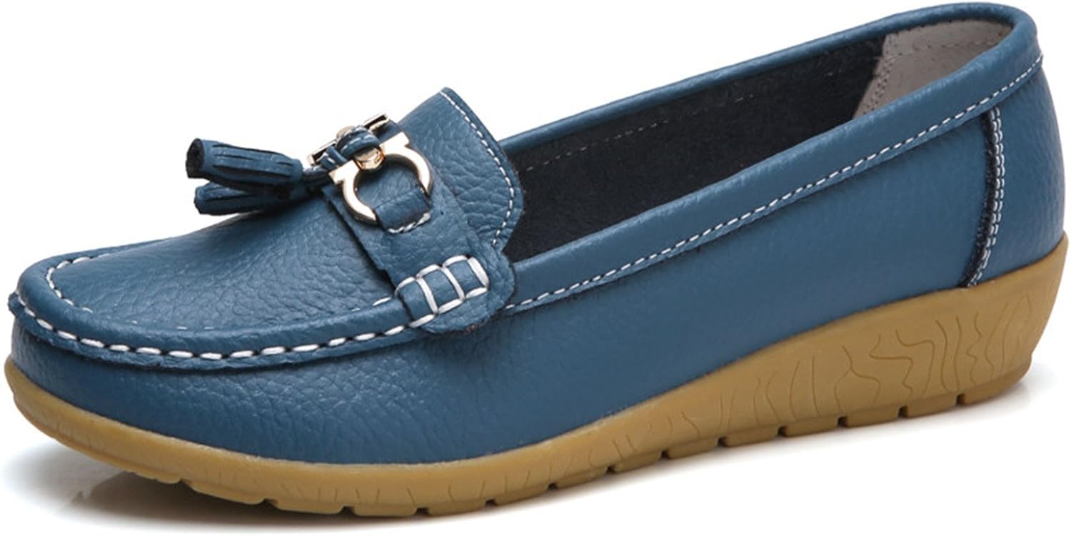 Women Shoes Loafers Genuine Leather Flats Shoes Spring