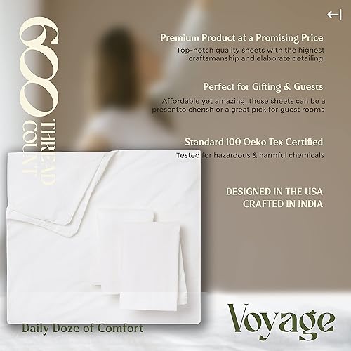 Miniatura 6 de Mayfair Linen Funda de edredón tamaño QueenMatrimonial, 600 hilos de satén de 3 piezas, juego de funda de edredón de algodón egipcio 100% puro, 2