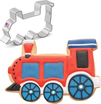 Ann Clark Train Locomotive Cookie Cutter Large 4-3/4" Made in USA | All Aboard the Cookie Train, Perfect Size and Shape, Americas Largest Cookie Cutter Maker, Food-Safe American Steel