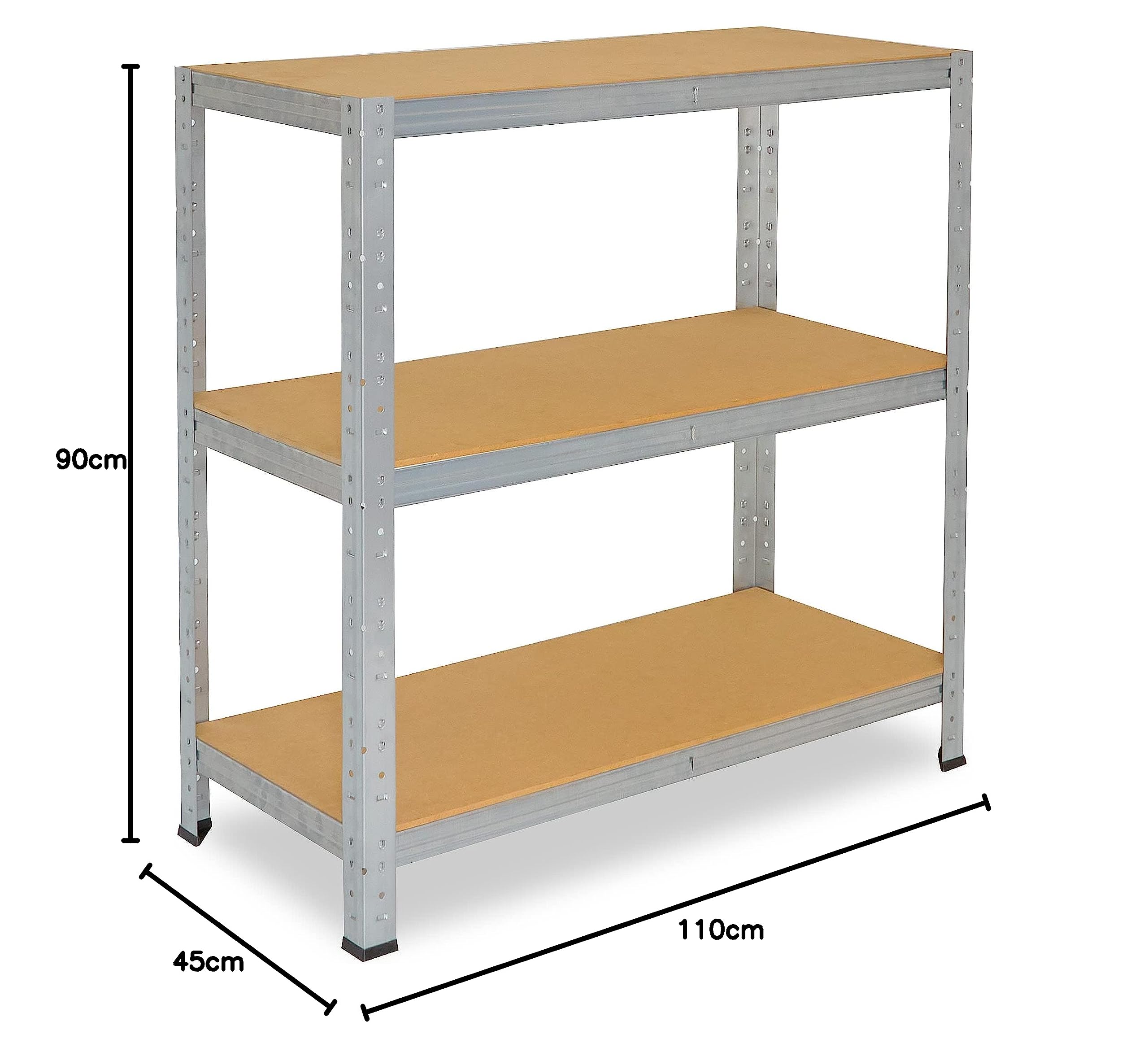 shelfplaza Home 90x110x45cm regał metalowy ocynkowany: 3x175kg