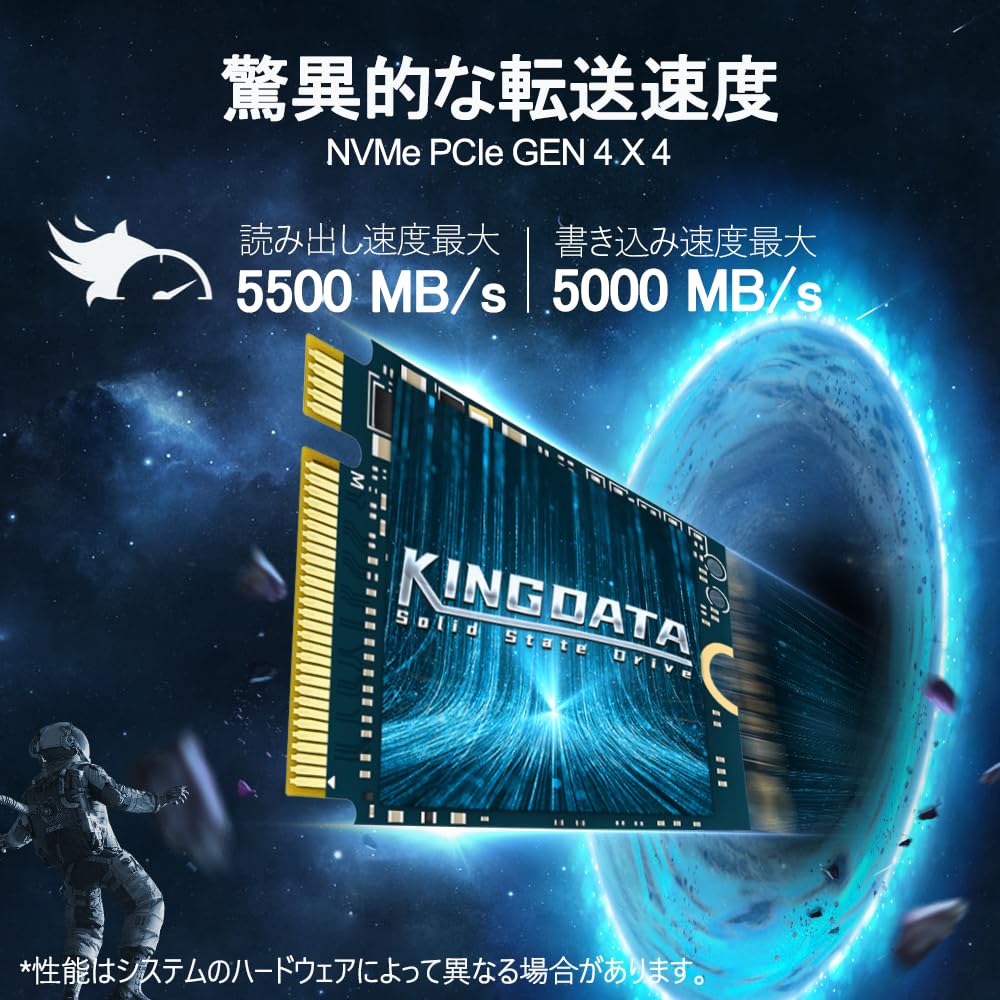 Amazon | KINGDATA SSD 2TB M.2 2230 NVMe PCIe Gen 4.0X4, 内蔵型