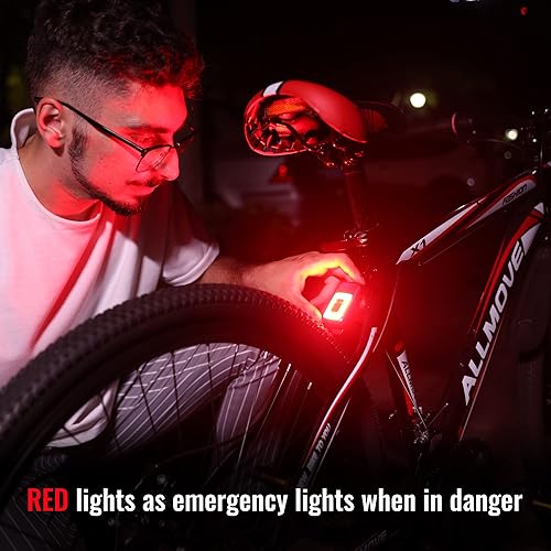 Miniatura 3 de EGUKU Luz de correr, paquete de 2 luces de correr con clip para corredores por la noche, 5 modos de luz, luces LED recargables por USB, luces LED