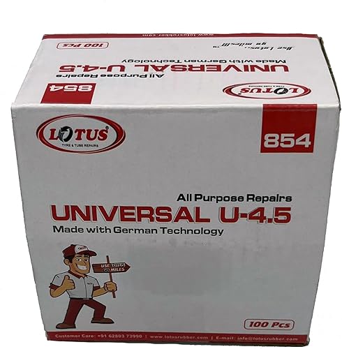 Miniatura 5 de Lotus Parches universales para reparación de neumáticos (cuadrado de 1-78 pulgadas)