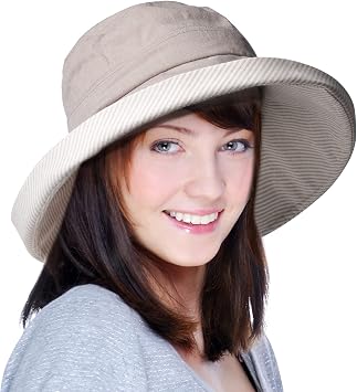 Solaris Reversible Sun Hat, Packable Bucket Women Hat for UV Sun Protection, Lightweight UPF 50 Stylish Women Beach Outdoors