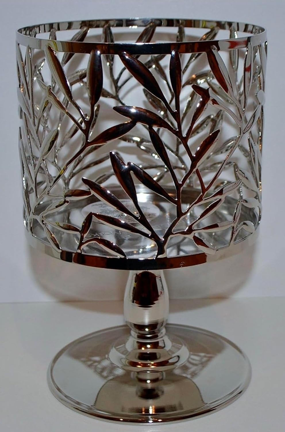Bath and Body Works Vine Leaf Pedestal 3 Wick Candle Holder.