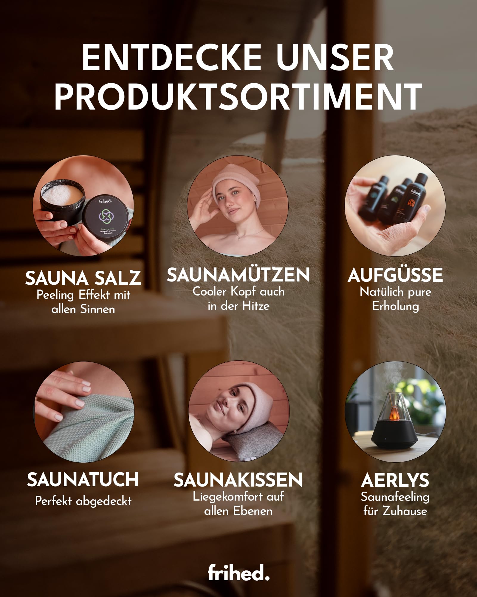 frihed.® Kristallsalz Massagekugel 2er Set - 100% natürliches Himalayasalz - Premium Sauna Accessoire für Männer und Frauen - Saunasalzkugel - Marke in Lüneburg
