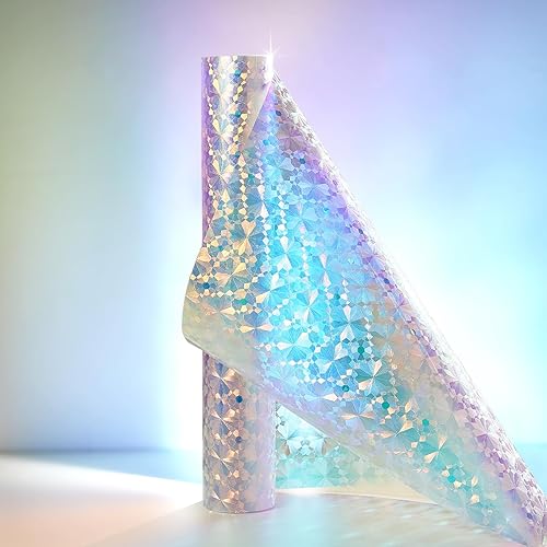 Miniatura 26 de Windimiley Película de privacidad para ventana, película de vidrieras con control de calor UV, esmerilado arco iris, película decorativa de baño