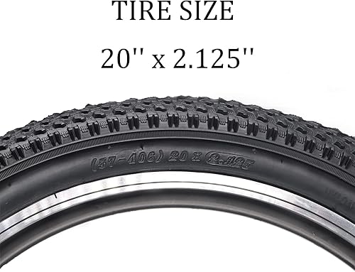 Miniatura 6 de Hycline Paquete de 2 neumáticos de bicicleta, neumático de repuesto plegable de 20242627.5 pulgadas para bicicleta de montaña MTB, par negroSkinwall