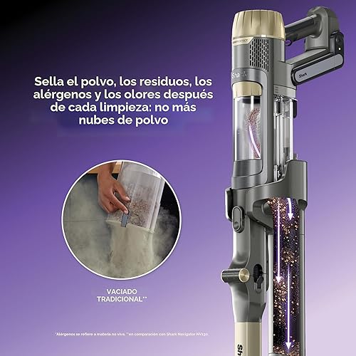 Miniatura 3 de Shark PowerDetect Pet Plus Clean & Empty - Aspiradora inalámbrica y sistema de vacío automático, potente succión, filtración HEPA, alfombra y suelo