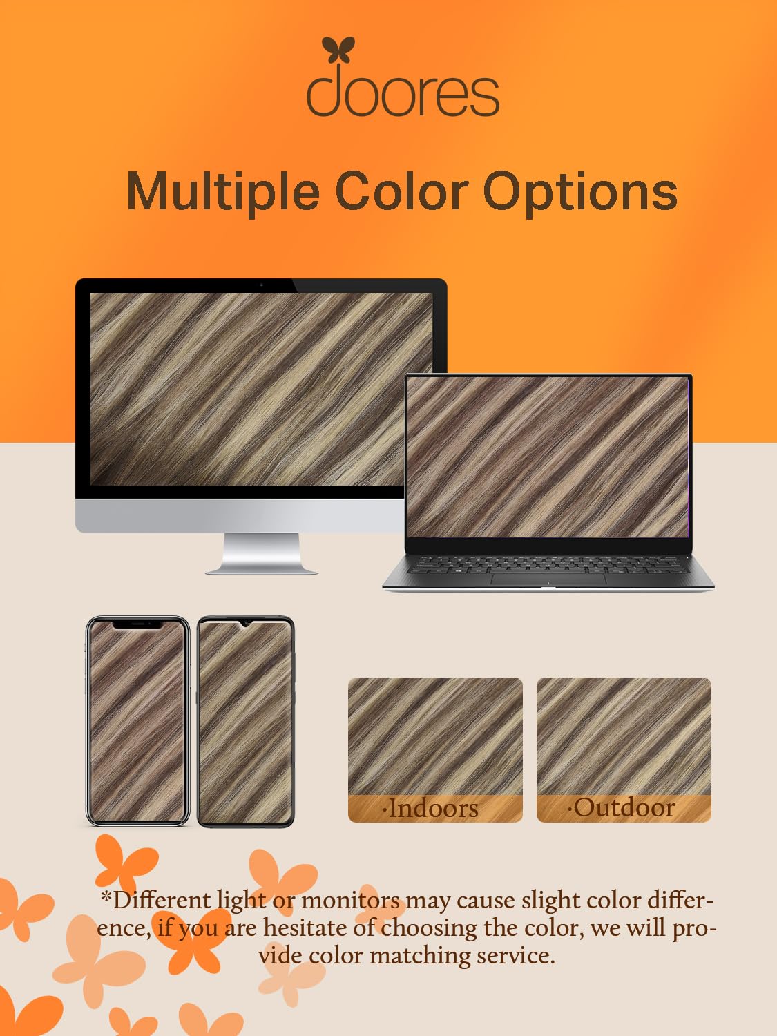 DOORES Genius Sew in Weft Hair Extensions Natural Human Hair, 18 Inch Chocolate Brown to Honey Blonde 100g, Weft Hair Extensions High Density