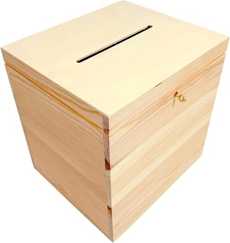 Wooden World - Coffre en bois rectangulaire pour envelopp…