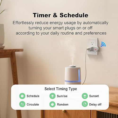 Miniatura 6 de Matter Smart Plug, funciona con Apple Homekit, Alexa y Google Home, salida WiFi con 15A1800W Max, control de voz, soporta monitoreo de energía por