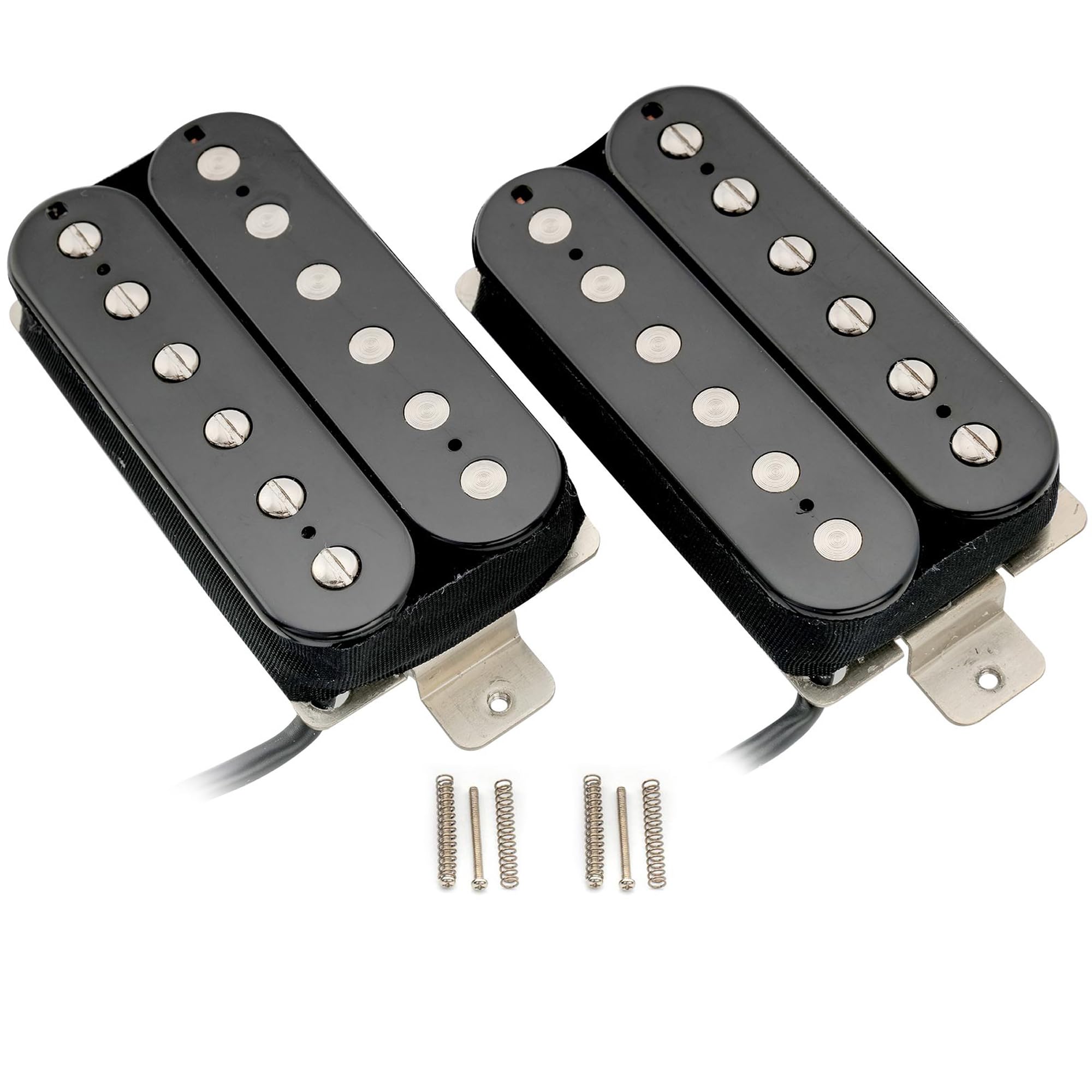 Artec VH-Rock Alnico 5 Scoperto Pickup Humbucker Manico Ponte Pickups Set per Chitarra Elettrica, Nero