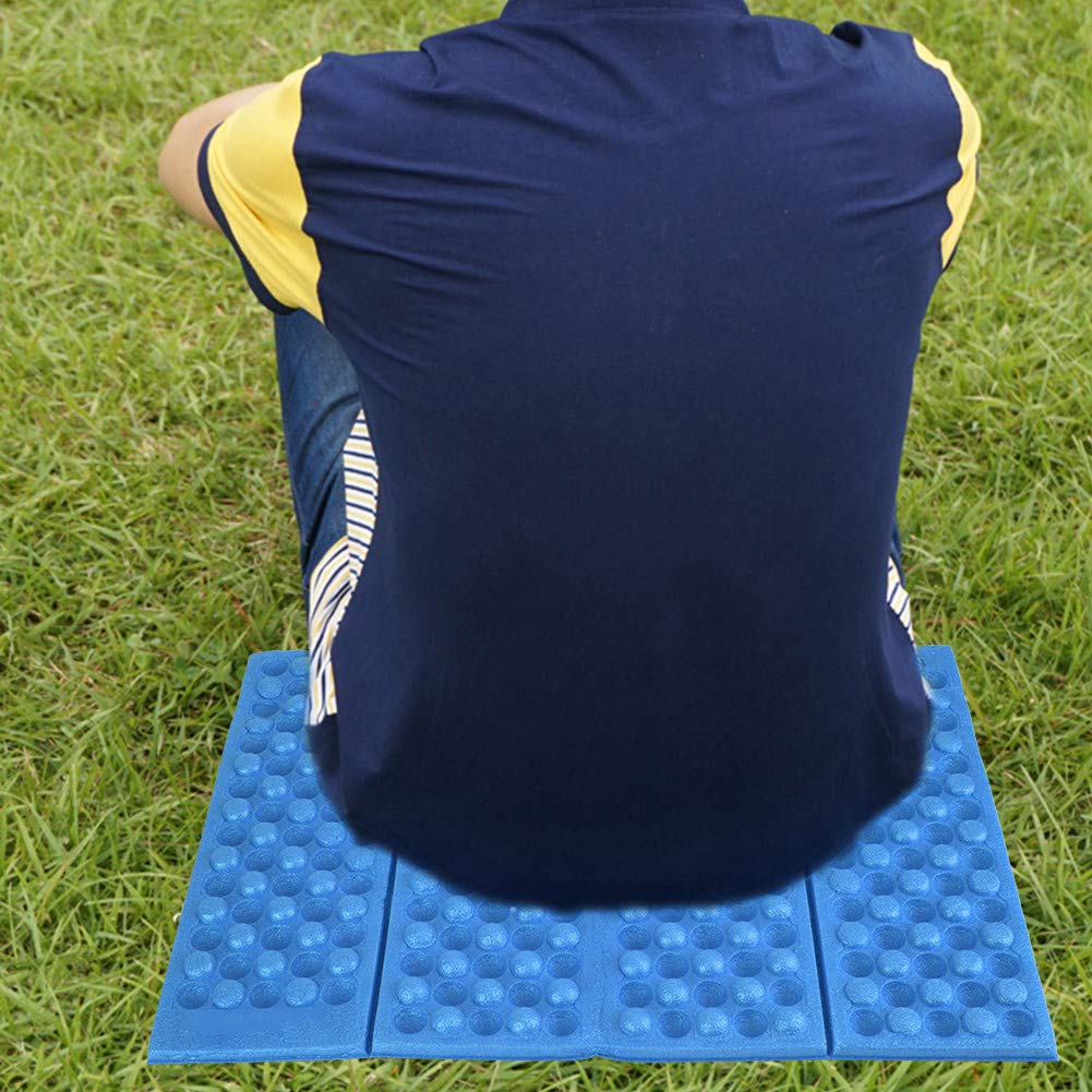 Hiking seat pad Foldable, Sitting Pad, Foam Backpacking Sitting Pad Camping Mat Seat Watertight Folding Mat for Picnic, Hiking, Backpacking, Mountaineering (Purple Black)(Blue), Sitting Pad, Hiking