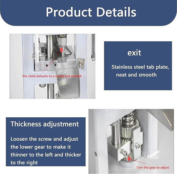 Pill Tablet Press Machine,Manual Stamping Machine,with Stainless Steel Mold,Steel Single Punch Powder Tablet Press Machine Pill Stamping Maker Tableting Tool