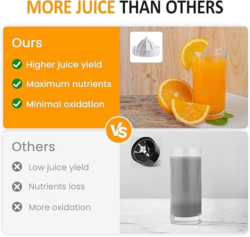 Miniatura 3 de Sunvivi Exprimidor eléctrico de cítricos de doble cabeza, máquina exprimidora recargable con carga USB y cepillo de limpieza, exprimidor portátil de