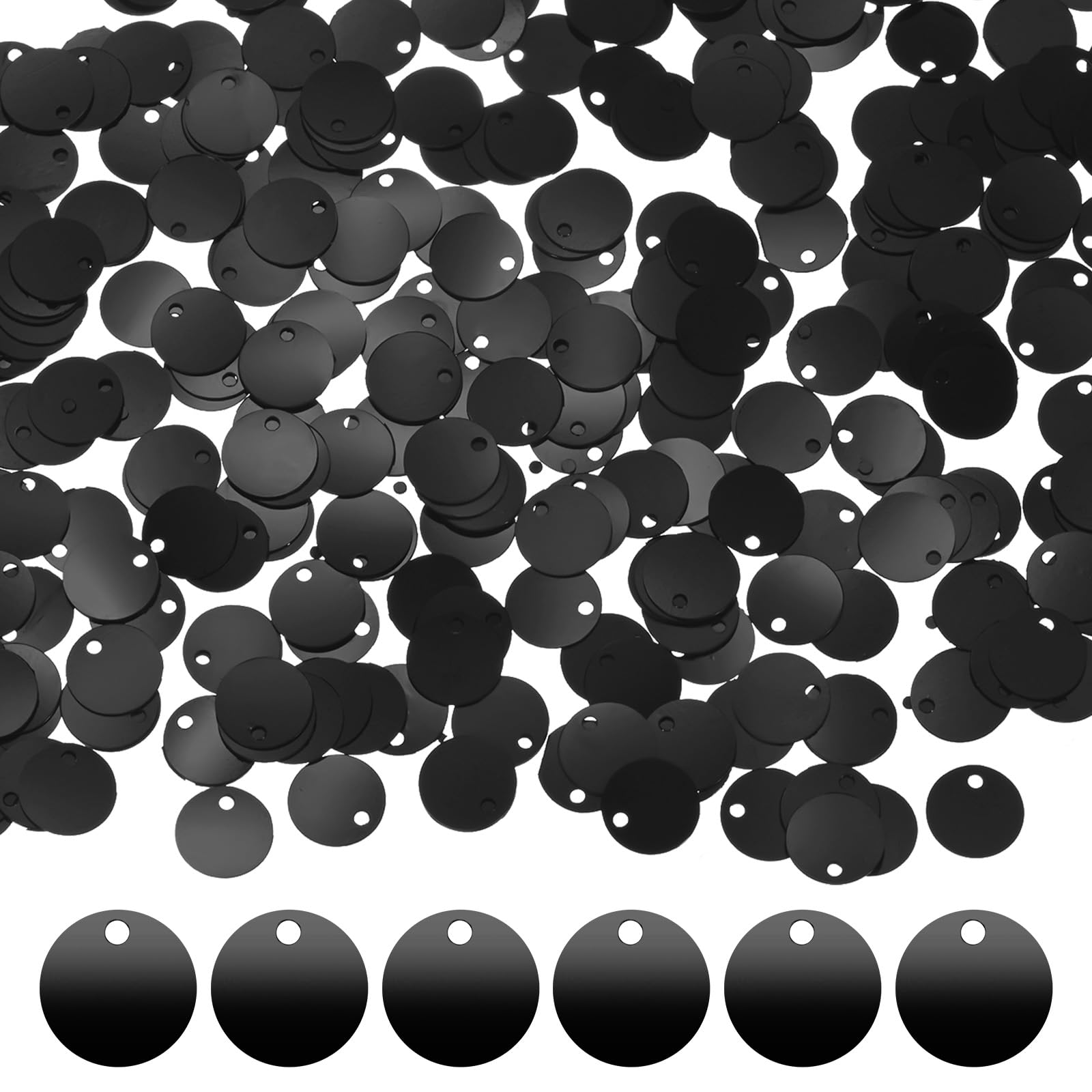 Lentejuelas sueltas de 6mm para decorar vestidos de novia, bodas y artesanías, 6 uds