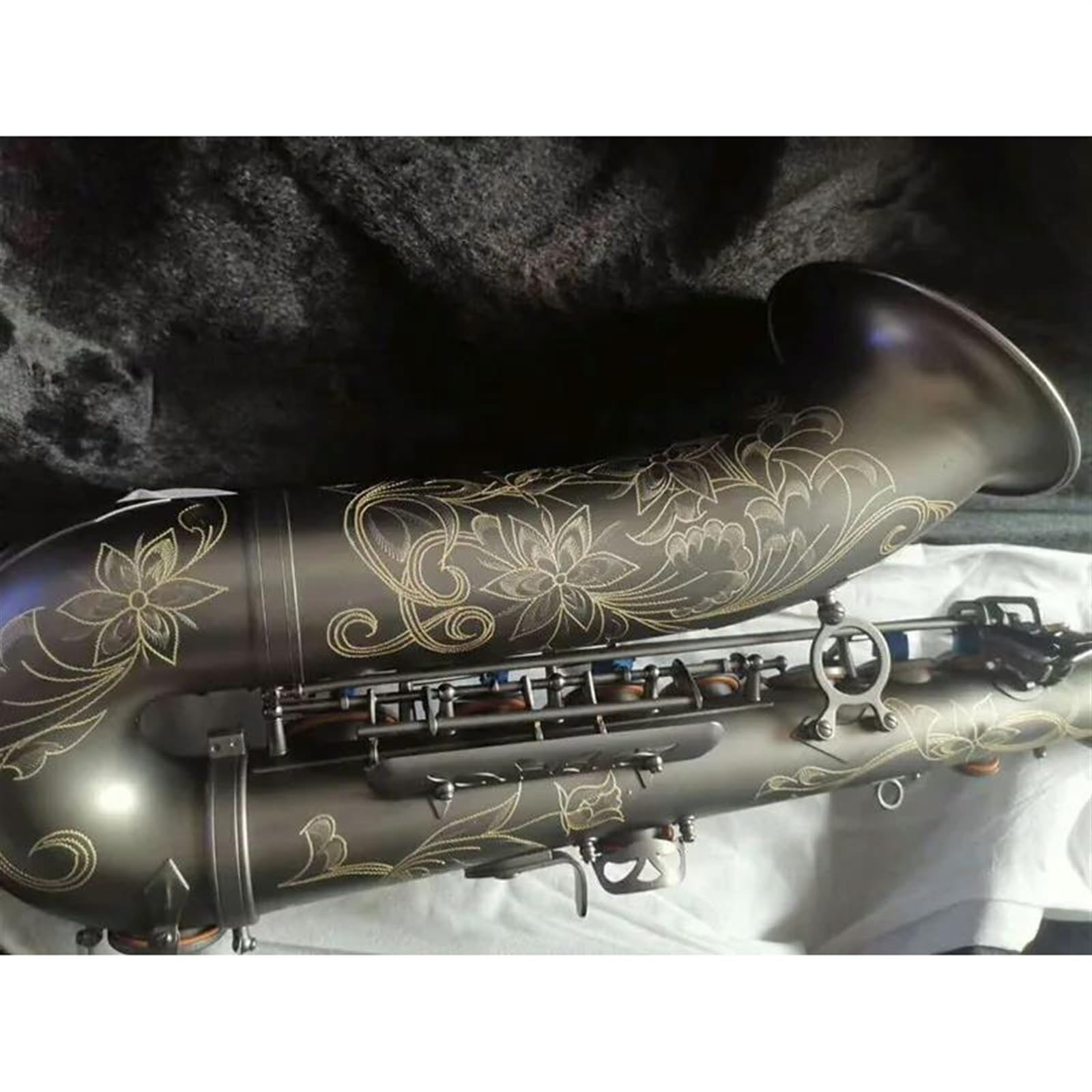 Saksofon Czarny nikiel saksofon tenorowy Bb instrument muzyczny saksofon tenorowy profesjonalny ustnik z akcesoriami do etui