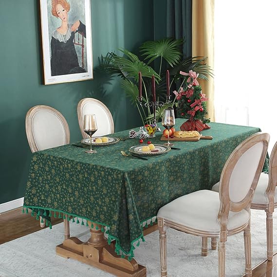 Rectangle Fabric Tablecloth 100x140cm, Table Cloth, Rectangular Cover, Oblong Macrame Tablecloths,for Elegant Holiday Long Dinner Tables Kitchen Dining Picnic Table