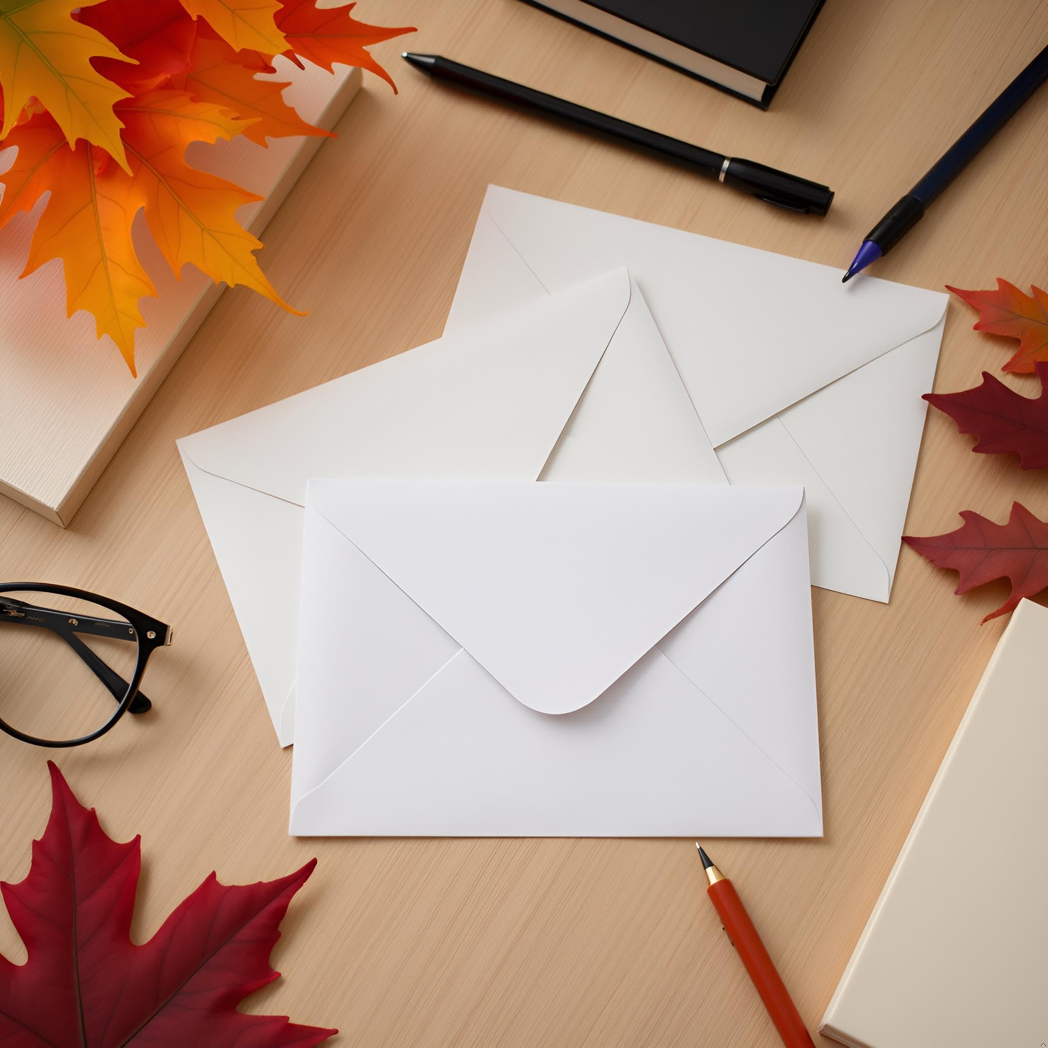 Image secondaire de Lot de 50 Enveloppes Blanches 120 g/m² - Sans Fenêtre - Idéal pour Mariages et Fêtes